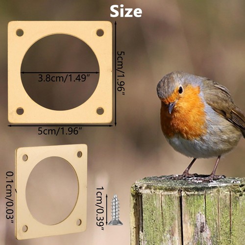 24 Pcs Metal Bird House Hole Guard Portal Bird House Hole Protector for Eastern - Picture 7 of 7
