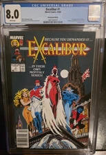 Excalibur #1 CGC 8.0 Newsstand Edition First Appearance Of Widget