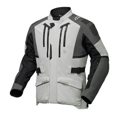 Modeka Striker 3 Jacke hellgrau schwarz Gr. L Touringjacke Motorradjacke