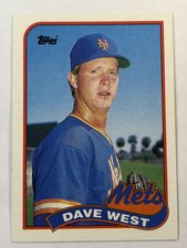 Vintage 1989 Topps Dave West New York Mets P MLB Baseball Base Set Card #787 NM