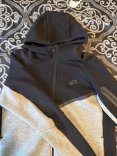 Nike Tech Fleece Full-Zip Hoodie Size Large, Black/Gray