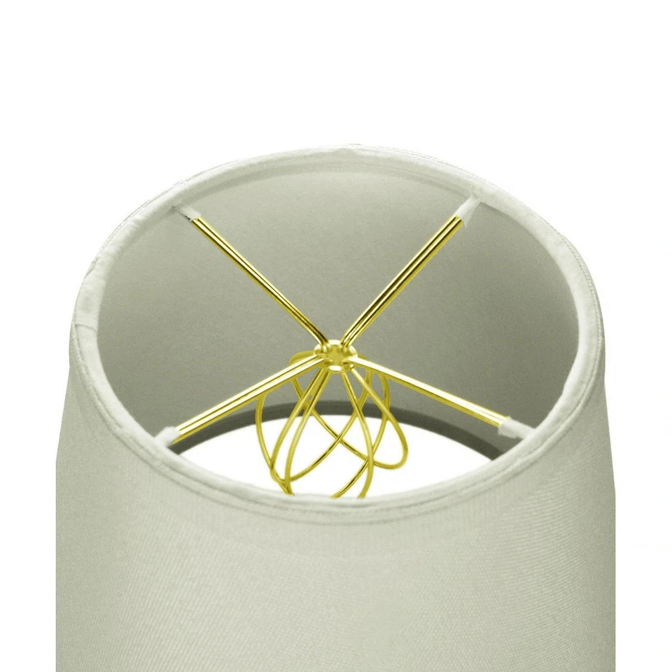 5x8x7 Empire Linen Edison Clip On Lamp Shade Light Oatmeal Light Oatmeal - Image 4 of 4