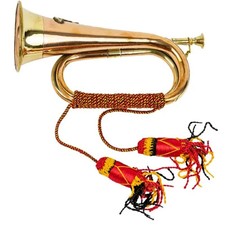MILITARY BRASS BUGLE Royal Artillery Badge Army music band BESPOKE Bugle