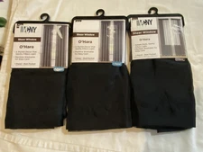 Sheer Black Window Panels Set Of 3 60"X84"
