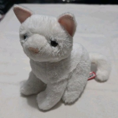 Douglas Cuddle Toy White Cat Stuffed Animal Kitten Toy 7''