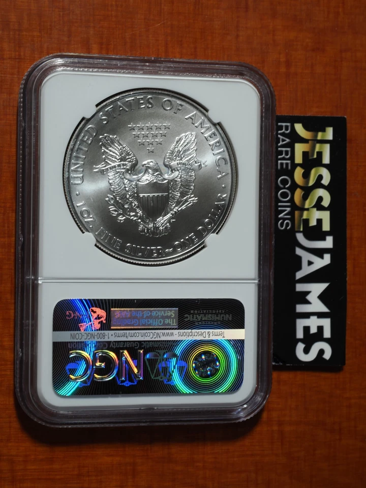 2015 (P) SILVER EAGLE NGC MS69 STRUCK AT PHILADELPHIA MINT ONE OF 79,640 LABEL - Image 2 of 2