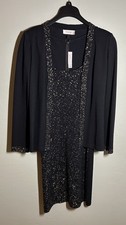 St. John Evening Two-Piece Set Sleeveless Dress 6 And Jacket M , Pristine