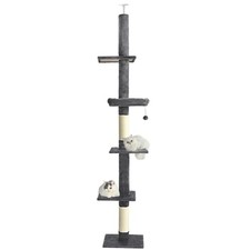Floor to Ceiling Cat Tree, Cat Tower with Adjustable Height 98-110 ... Fast Ship