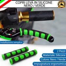 COPPIA COPRI LEVE IN SILICONE FRENO FRIZIONE NERO VERDE PER APRILIA TRIAL 50