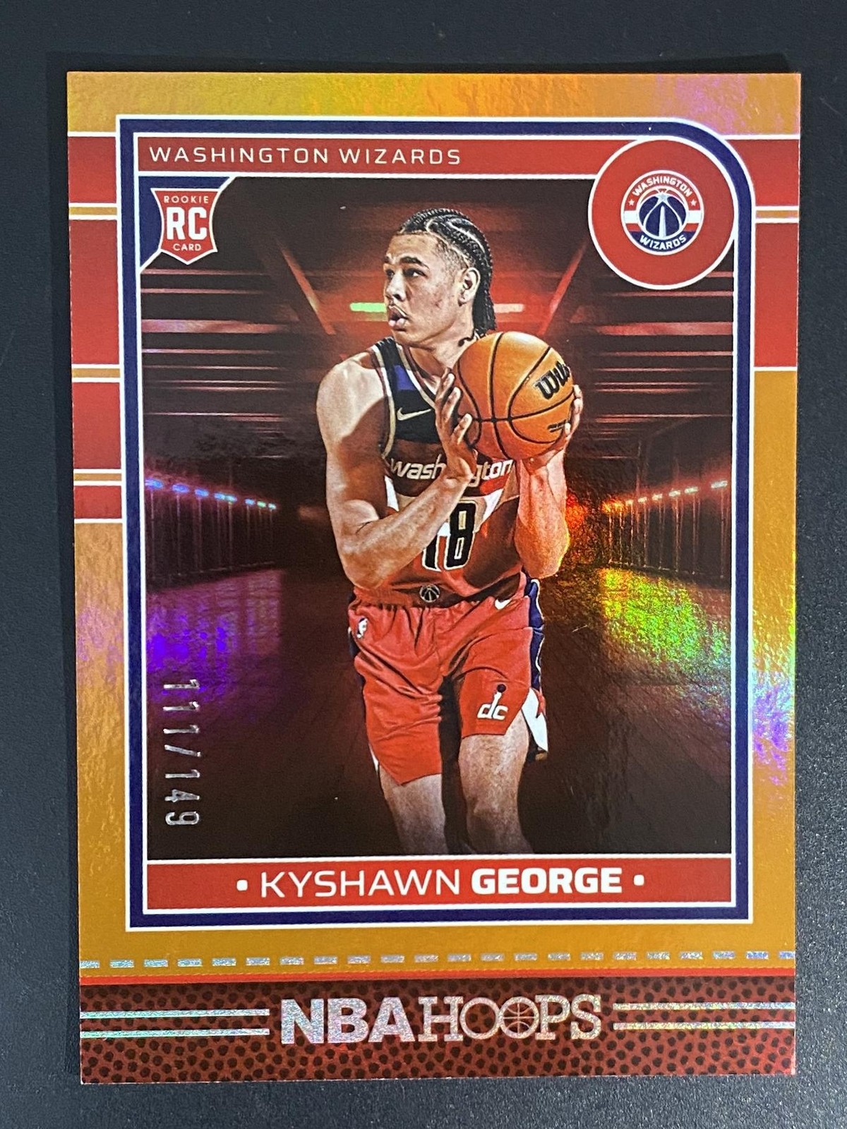 2024-25 Panini Hoops Kyshawn George #254 RC Rookie Orange /149