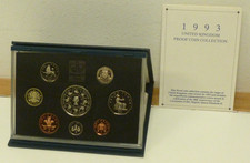 1993 Official Royal Mint UK Proof 8-Coin Year Set to £5 inc unissued 10p