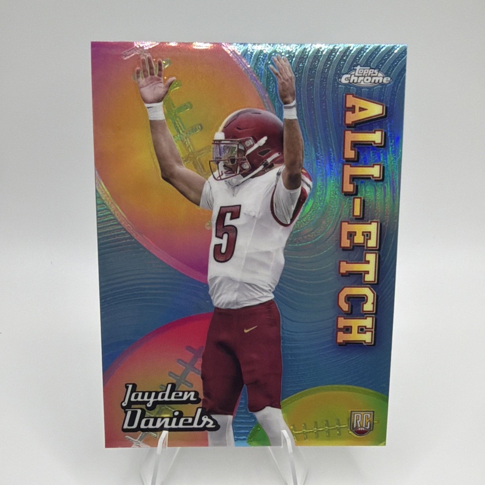 2024 Topps Chrome JAYDEN DANIELS All-Etch Rookie Insert Refractor #CAE-JD