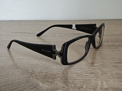 BVLGARI 472 Black Marble Full Rim Eyeglasses Frames Made in Italy - NOS
