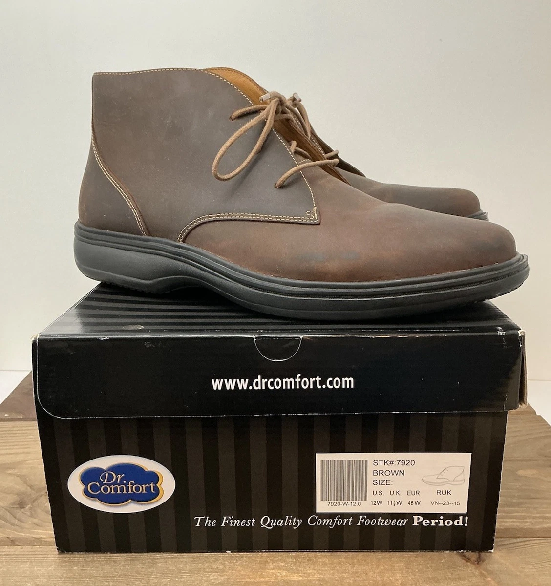 Dr. Comfort Ruk Suede Chukka Boots Men 11.5M Brown 7930 Orthopedic Desert Boots Dr. Comfort Ankle Boots Brown for Men for Sale | Shop New  main image 3