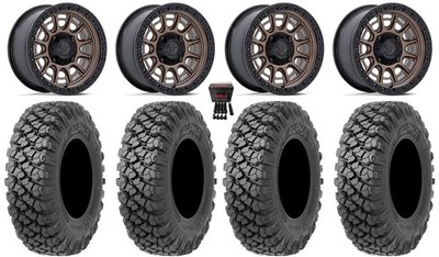 Fuel Cycle 15''Wheels Bronze +38mm 35''Alpha Soft Tires Honda Pioneer 1K / Talon