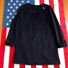 A.P.C. Woman Wool Coat Xs Navy Limited Edition Style Refined Minimalism Timeless