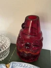 Damaged Fenton Glass Santa Claus Fairy Lamp
