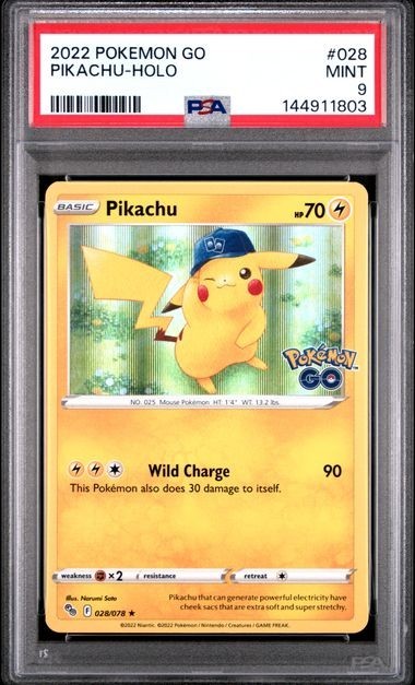 2022 Pokemon Sword & Shield Pokemon GO #028/078 Pikachu PSA 9 2022 Pokemon Sword & Shield Pokemon GO #028/078 Pikachu PSA 9