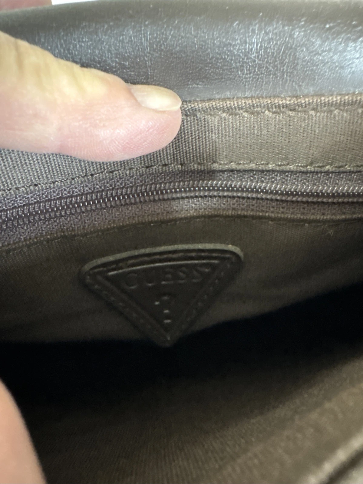 Borsa donna vintage Y2K Guess marrone fibbia metallo tracolla regolabile anni 2000