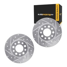 For Fiat 500x 2016-2023 Rotors Silver Drilled And Slotted Rotor Style For Fiat 500x 2016-2023 Rotors Silver Drilled And Slotted Rotor Style