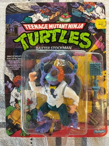 1989 TMNT Baxter Stockman Factory sealed on un punched card great cond read desc