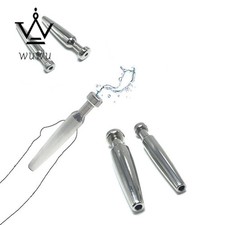 Stainless Steel Dilator Expander Metal Urethral Stretching Penis Hollow Plug Men