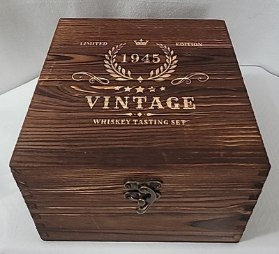 1945 Vintage Whiskey Tasting Set  4 1/2'' x 6 3/4'' x 6 5/8''