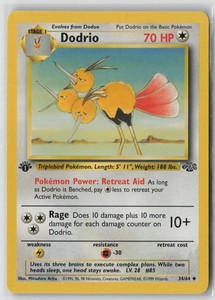 Dodrio 34/64 Jungle 1st Edition Uncommon Pokemon Card