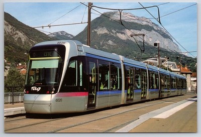 Grenoble France Alstom Citadis Tram Photochrome Postcard 2008