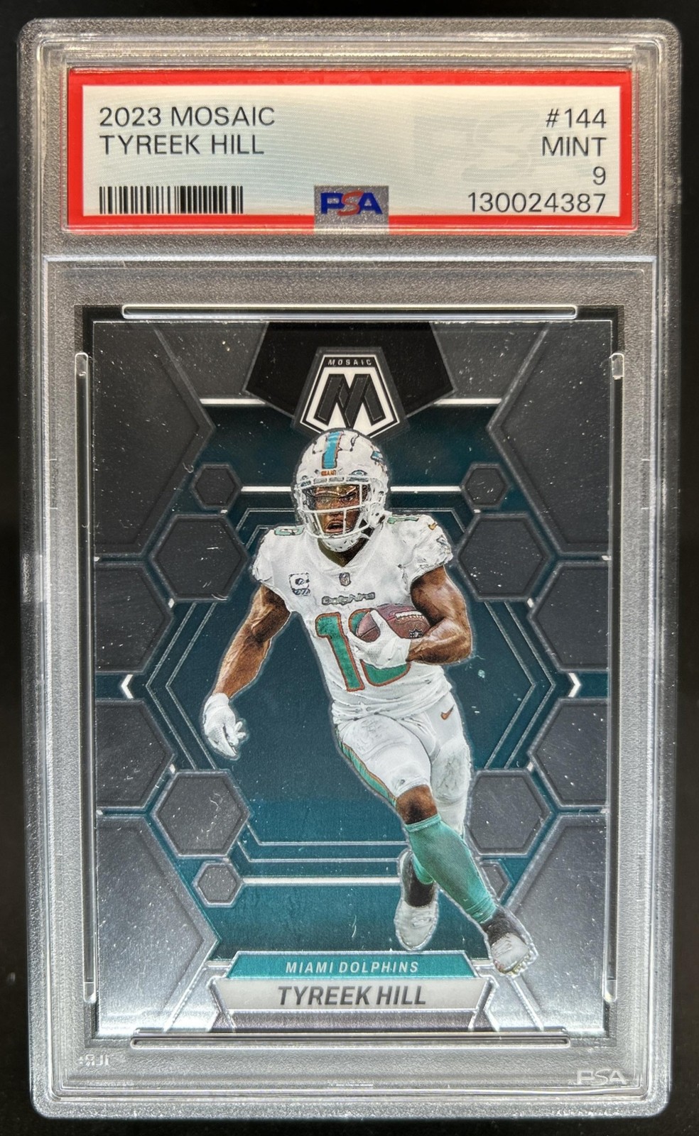2023 Panini Mosaic Tyreek Hill #144 Dolphins PSA 9