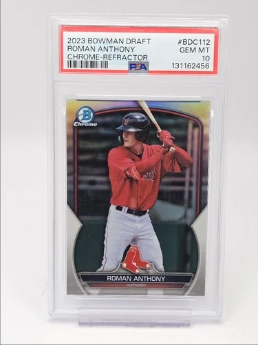 ROMAN ANTHONY 2023 BOWMAN CHROME DRAFT REFRACTOR RED SOX GEM PSA 10 Q2283
