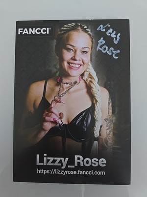 LIZZY ROSE AUTOGRAMM SIGNIERT AUTOGRAPH SIGNED Autogrammkarte Erotik MODEL