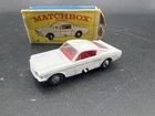 Matchbox Mustang White No 8 with Torn Box Lesney England Broken Tow Hook
