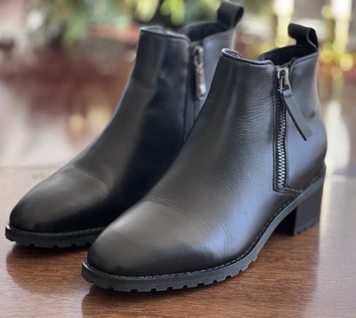 Women s 5.5 Blondo Samara Black Waterproof Leather Ankle Boots New