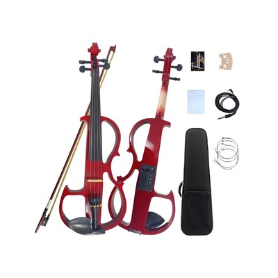 16 Inch Electric Viola Solid Wood 4 String Silent Viola with Ebony fittings,c...