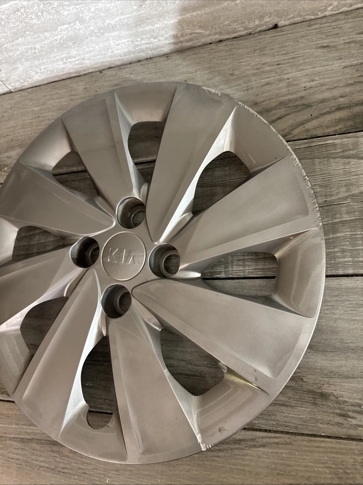 🇺🇸 (1) Cubierta de rueda gris tapacubos atornillable Kia Rio 2018 2019 2020 OEM 15" Foto 2 de 4