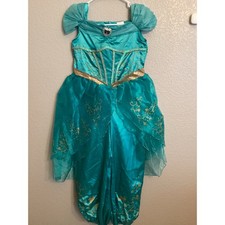 NWOT Disney Parks Classic Princess Jasmine Costume Aladdin Jumpsuit w Gold M 7/8