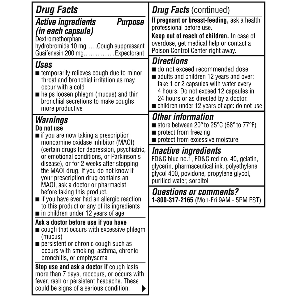 Coricidin HBP pecho congestión y tos líquidos-geles 20 ea paquete de 10 Foto 2 de 4