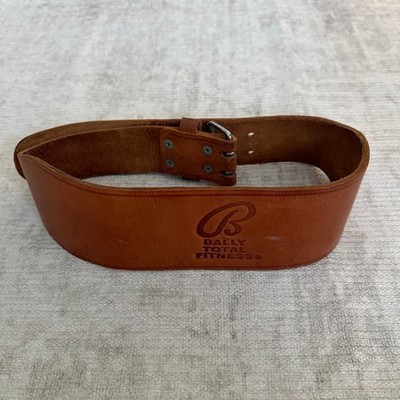 Bally Total Fitness Weight Lifting Belt Brown Leather Size Large 34'' 42'' Waist