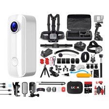 SJCAM C100 Plus Action Camera White Bundle