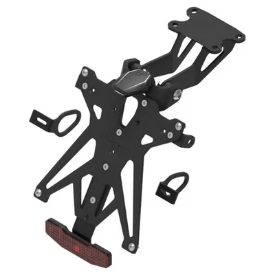 Support Plaque Réglable LighTech Pour Yamaha T-Max 530 2012-2016 Noir Aluminium - Photo 1/2