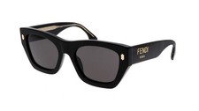 NEW FENDI SUNGLASSES, BLACK UNISEX EYEWEAR FENDI FE40100I 01A FENDI ROMA