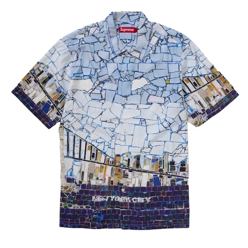 ?️ Chemise homme Supreme Mosaic S/S Taille S Neuve LIVRAISON GRATUITE ?