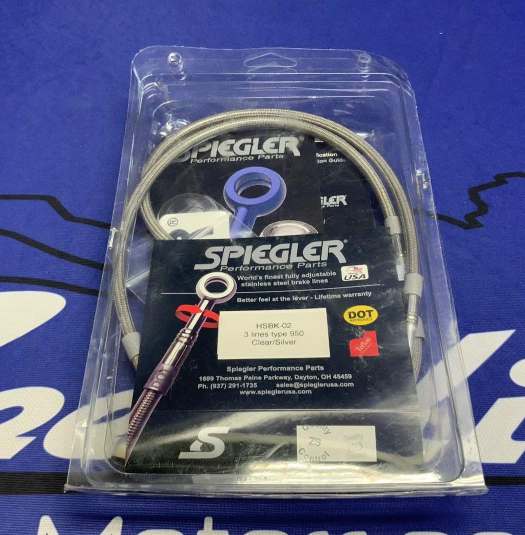 Spiegler Brake Line Kit Clear/Silver Non ABS Aprilla RSV 2010-2019 HSBK-02