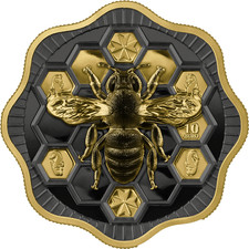 Malta  Rare Bee 10 Euro 2 oz Silver coin  BU High Relief Germania Mint Award