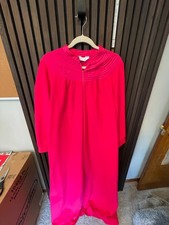 Vintage Kayser Bright Pink Nightgown Robe Housecoat - Vintage Sz. M w. Pockets
