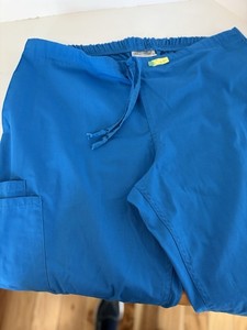 UA Scrub Pants Size Large Unisex Marin Color Elastic & Drawstring Waist