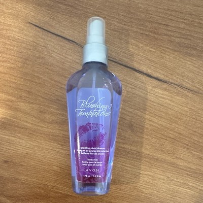 Avon Blushing Temptations Body Mist 5.9 fl oz Raspberry Plum Blossom White Woods