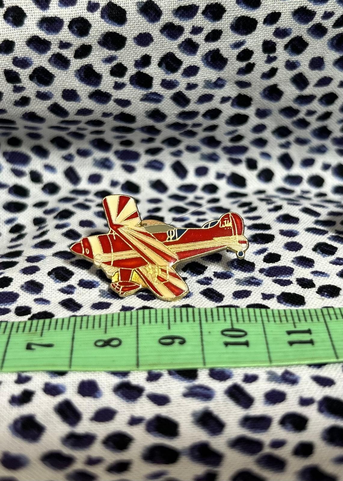 Vintage Pitts Special Tie Lapel Pin Cap Badge American Aerobatic Biplane Curtis image 2