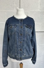 BODEN COLLARLESS CASUAL DENIM JACKET SIZE UK 18